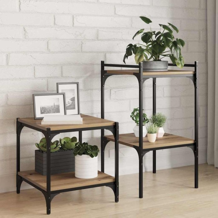 vidaXL Raft pentru cărți 4 pcs Maro 40 x 40 x 1.5 cm Lemn compozit 875049