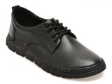 Pantofi OTTER negri, DD4106, din piele naturala