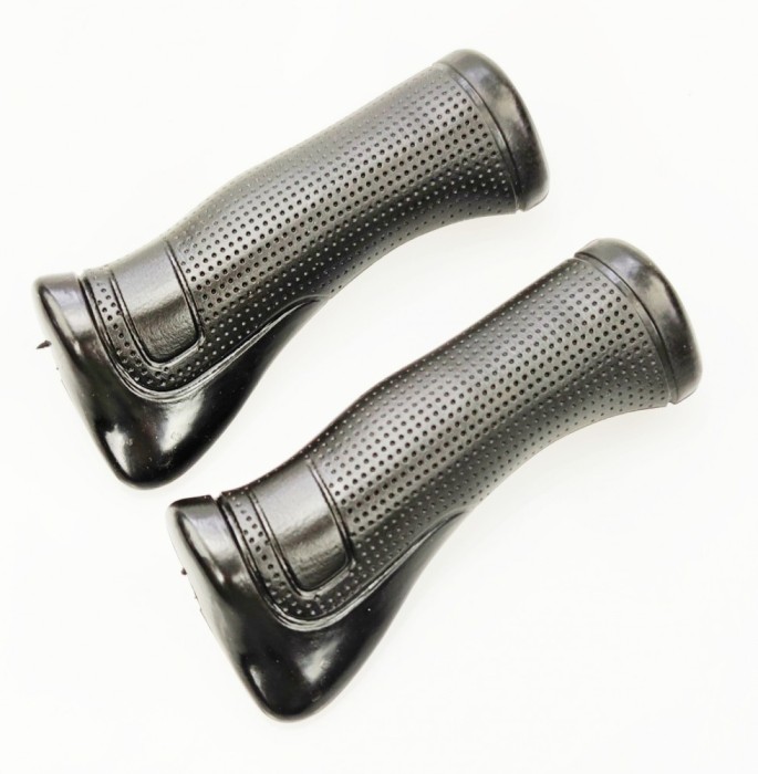 Set 2 mansoane biciclete KRIS Ergo cu suport pentru palma, PVC, 120mm, culoare n... Cod:A710