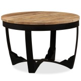Masuta cafea vidaXL lemn mango 60x40cm maro, stil industrial, masiv, nefinisat