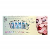 Cumpara ieftin Set 10 Gel Vopsea in Tub Pastel Rings, Global Fashion, 5g, Rainbow