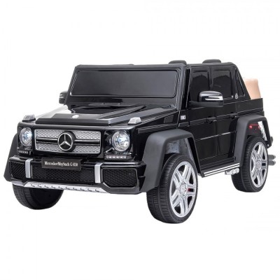 Masinuta electrica Chipolino SUV Mercedes Maybach G650 black cu scaun din piele si roti EVA foto