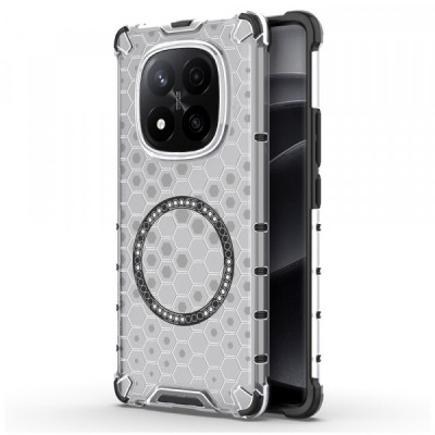 Husa MagSafe pentru Xiaomi Redmi Note 14 Pro+ 5G, Techsuit, HoneyComb Shield, Alba foto