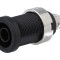 Conector banană 4mm soclu 36A 1kV negru nichelat