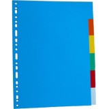Separator plastic color Optima A4 120 microni 10 culori/set