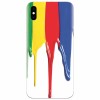 Husa silicon pentru Apple Iphone XS, Dripping Colorful Paint