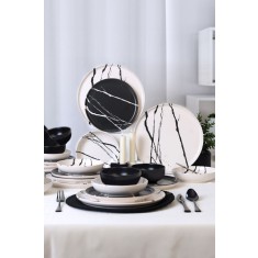 Keramika Set de vesela - Keraart Marble - 24 bucăți - 6 persoane - Stoneware