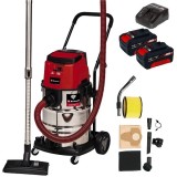Einhell TE-VC 36/30 S Auto PXC + Twinpack + 4514095 - Aspirator 150 mbar accesorii + Set 2 acumulatori si incarcator Li-Ion 18 V 4 Ah