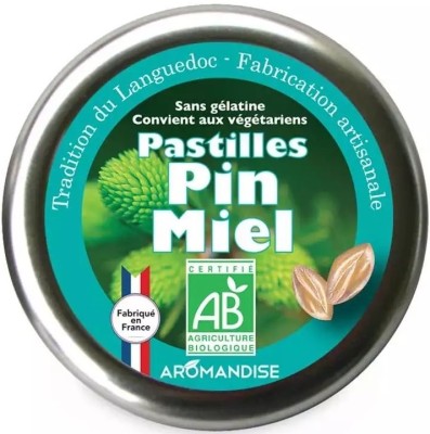 Bomboane artizanale cu pin si miere bio, 45g, Aromandise foto