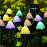 Cumpara ieftin Set 30 lampi solare LED Rovo 01-RGB, ciupercute, lumina multicolora, 6.5 m, 8 moduri