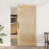 Ușă Glisantă vidaXL cu Set de Accesorii 93x202 cm Lemn Masiv de Pin