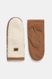UGG mănuși din piele &icirc;ntoarsă culoarea bej, 101031