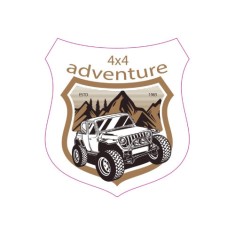 Abtibild &quot;ADVENTURE 4X4&quot;Cod:TAG 007 / T2 Automotive TrustedCars