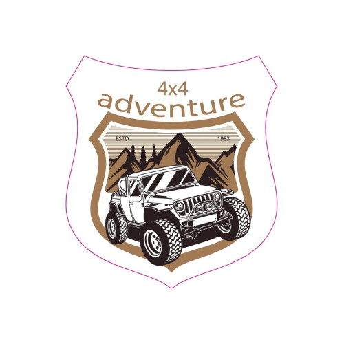 Abtibild &quot;ADVENTURE 4X4&quot;Cod:TAG 007 / T2 Automotive TrustedCars