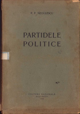 HST C586 Partidele politice 1926 P P Negulescu foto