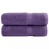 vidaXL Prosoape de m&acirc;ini premium SOLUND 2 buc. violet 50x100 cm 600gsm