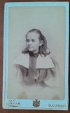 Fotografie tip CDV, tanara Lili Nenciulescu, 1895