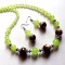 set jad si agate , colier cu cercei cu jad si agate 41963