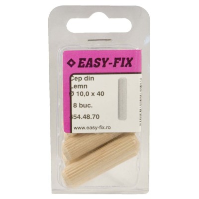 Diblu din lemn, Easy - Fix 454.48.70, 10 x 40 mm, set 8 bucati foto
