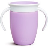 Munchkin Miracle 360&deg; cană pentru antrenament cu m&acirc;nere Purple 6 m+ 207 ml