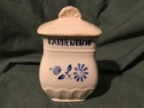 Recipient bucatarie / Cutie veche din ceramica pentru Cardamom ( Kardemumma) prima parte secolului XX cu marcaj Rorstrand Sweden !