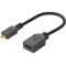 Cablu adaptor micro HDMI tata - HDMI mama 15cm v2.0 4K 60Hz 2160p GoPro Raspberry Pi Goobay 58683