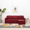 VidaXL Canapea modulară extensibilă cu 3 locuri, roșu vin, textil