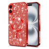 Husa MagSafe pentru Apple iPhone 16 Plus, Techsuit, Luxury Glitter, Rosie