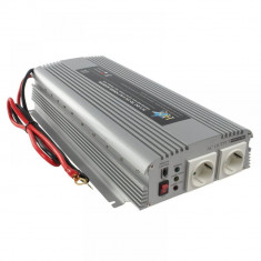 Invertor de tensiune 24V-230V,1700W,iesire USB 5V,pin de pamantare,HQ 5412810062225 foto