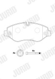 JURID 2919209560 set placute frana,frana disc