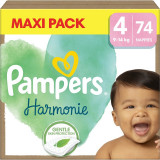 Pampers Harmonie Size 4 scutece de unică folosință 9-14 kg 74 buc