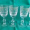 SERVICIU, SET 6 PAHARE ALBE CRISTAL BOHEMIA, FOARTE VECHI, COLECTIE,FOARTE FINE