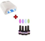 Cumpara ieftin Kit test pastel - sistem UV/LED, 4X15ml + lampă UV cu 4 becuri
