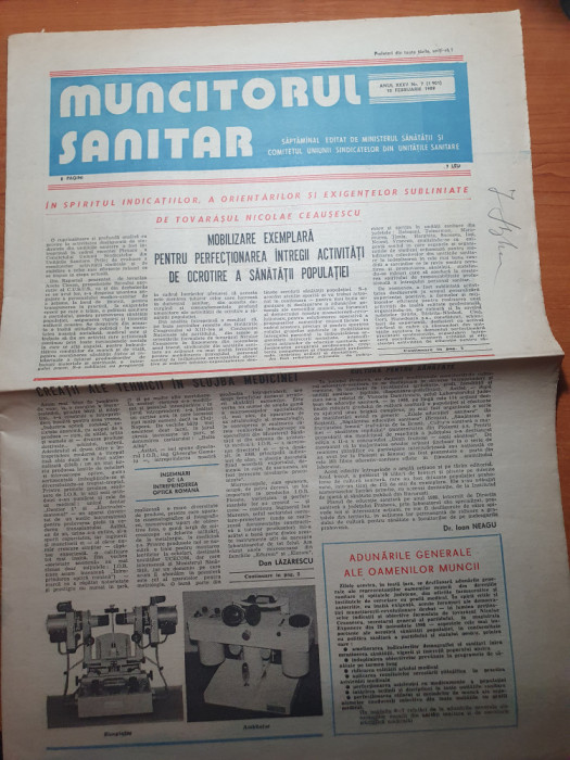 muncitorul sanitar 18 februarie 1989