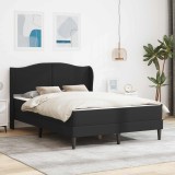 vidaXL Cadru de pat cu headboard Negru 140 x 200 cm Piele artificială 3415155