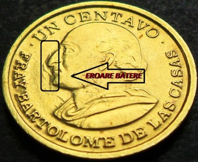 Moneda exotica 1 CENTAVO - GUATEMALA, anul 1978 * cod 4781 = EROARE BATERE foto