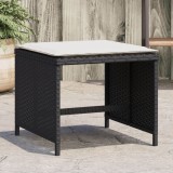 Gossi scaune de gradina cu perne, 4 buc. negru 41x41x36 cm poliratan