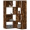 Gossi biblioteca 4 niveluri stejar fumuriu 85x85x140cm lemn prelucrat