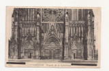 FV5-Carte Postala- FRANTA- Strasbourg, Facade de la Cathedrale, circulata 1949, Fotografie