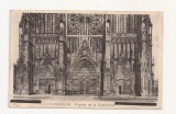 FV5-Carte Postala- FRANTA- Strasbourg, Facade de la Cathedrale, circulata 1949