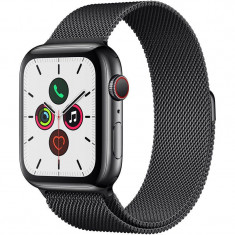 Smartwatch Apple Watch Series 5 GPS Cellular 44mm Space Black Stainless Steel Case Space Black Milanese Loop foto