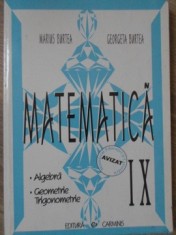 MATEMATICA CLASA A IX-A ALGEBRA, GEOMETRIE, TRIGONOMETRIE-MARIUS BURTEA, GEORGETA BURTEA-272507