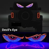 Cumpara ieftin Ochisori LED RGB Auto pentru Luneta/Parbriz, Efect Demon Eyes Animat, Alimentare USB