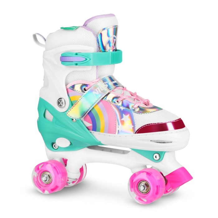 Role reglabile cu roti LED Nils Extreme NQ0187 RAINBOW FitLine Training
