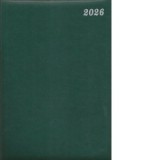 Agenda A4 2026, datata, Manager, 136 pagini, culoare verde