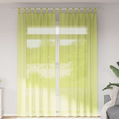 vidaXL Perdele din voile cu tablă 2 buc Verde măr 4102255