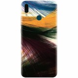Husa silicon pentru Huawei Y9 2019, Colorful Peacock Feathers
