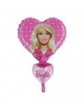 Balon folie inima dubla BARBIE 45x80 cm