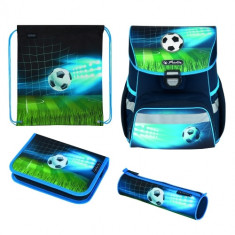 Ghiozdan ergonomic echipat Herlitz Loop Plus Soccer + CADOU foto