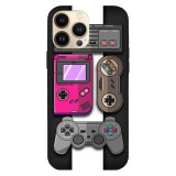 Husa compatibila cu Apple iPhone 15 Pro Max model Retro gaming, Silicon, TPU, Viceversa, Transparent, Carcasa